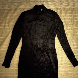 Elegant Black Velvet Dress Sz small